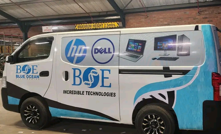 Vehicle branding in progress
